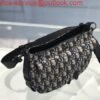 Replica Dior M0446 Dior Saddle Bag Oblique Tote Shoulder Bag Grey Blue