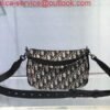 Replica Dior M0446 Dior Saddle Bag Oblique Tote Shoulder Bag Grey Blue