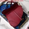 Replica Dior M0446 Dior Saddle Bag M0447 Red Grained Calfskin