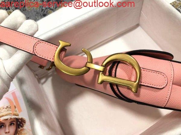 Replica Dior M0446 Dior Saddle Bag M0447 Pink Goatskin