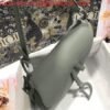 Replica Dior M0446 Dior Saddle Bag M0447 Grey Grained Calfskin with Gray Hardware