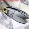 Replica Dior M0446 Dior Saddle Bag M0447 Grey Grained Calfskin