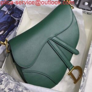 Replica Dior M0446 Dior Saddle Bag M0447 Grey Grained Calfskin with Gray Hardware