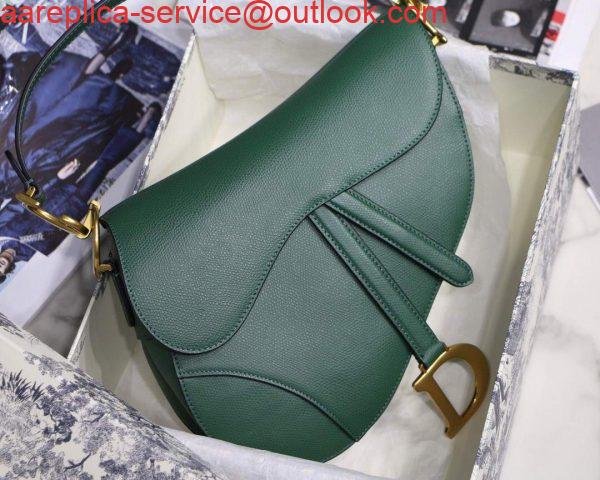 Replica Dior M0446 Dior Saddle Bag M0447 Green Grained Calfskin