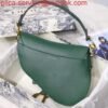 Replica Dior M0446 Dior Saddle Bag M0447 Green Grained Calfskin