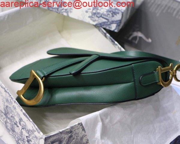 Replica Dior M0446 Dior Saddle Bag M0447 Green Grained Calfskin