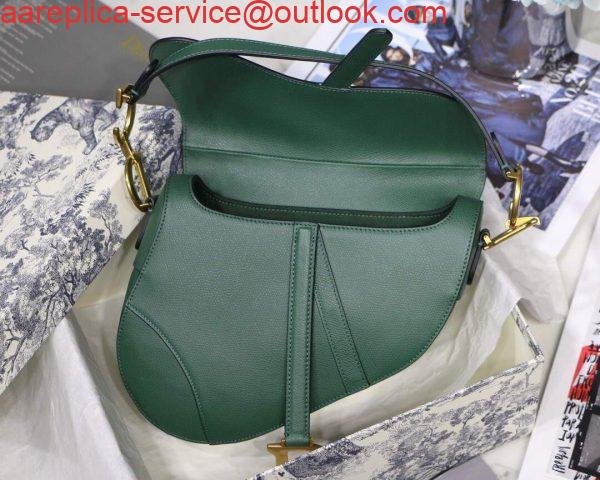 Replica Dior M0446 Dior Saddle Bag M0447 Green Grained Calfskin