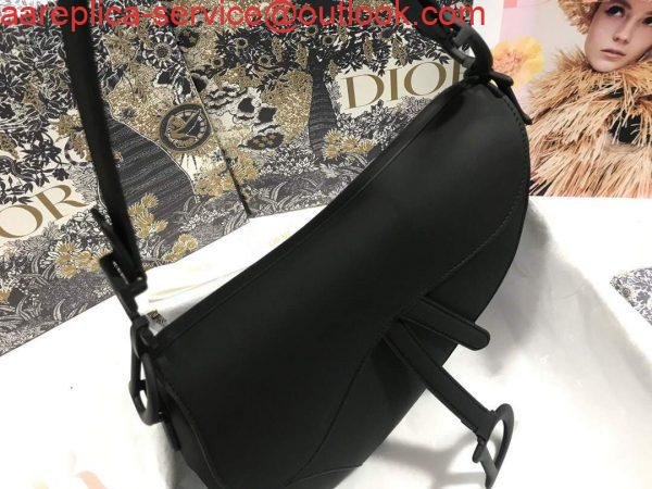Replica Dior M0446 Dior Saddle Bag M0447 Black Ultramatte Calfskin