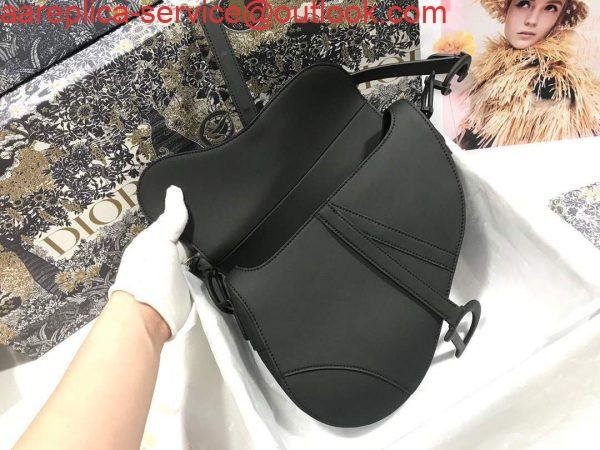 Replica Dior M0446 Dior Saddle Bag M0447 Black Ultramatte Calfskin