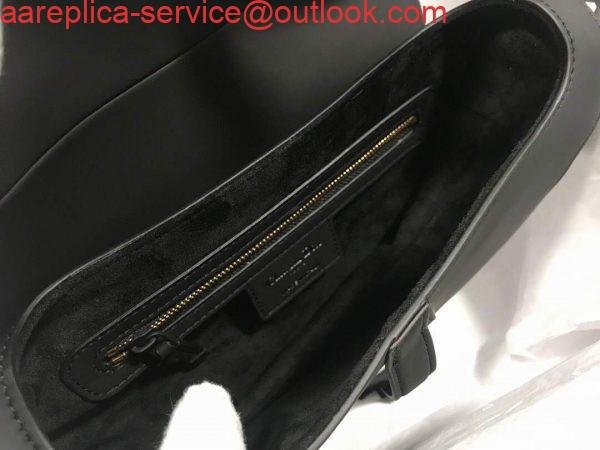 Replica Dior M0446 Dior Saddle Bag M0447 Black Ultramatte Calfskin