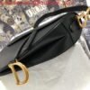Replica Dior M0446 Dior Saddle Bag M0447 Black Goatskin