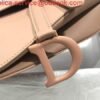 Replica Dior M0446 Dior Saddle Bag M0447 Apricot Grained Calfskin with Apricot Hardware