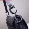 Replica Dior M0446 Dior Saddle Bag M0447 Apricot Grained Calfskin Black Pinter logo