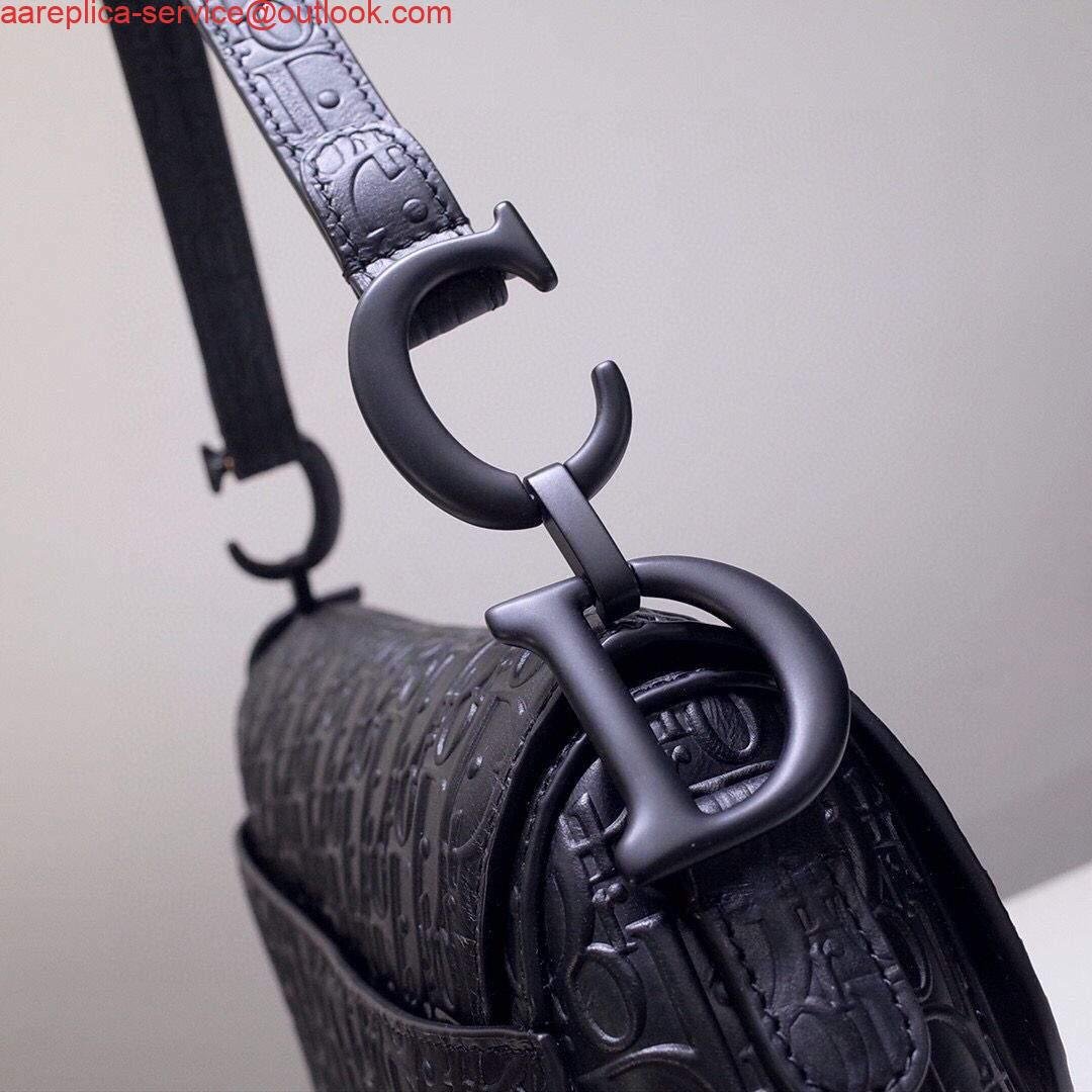Replica Dior M0446 Dior Saddle Bag M0447 Apricot Grained Calfskin Black Pinter logo