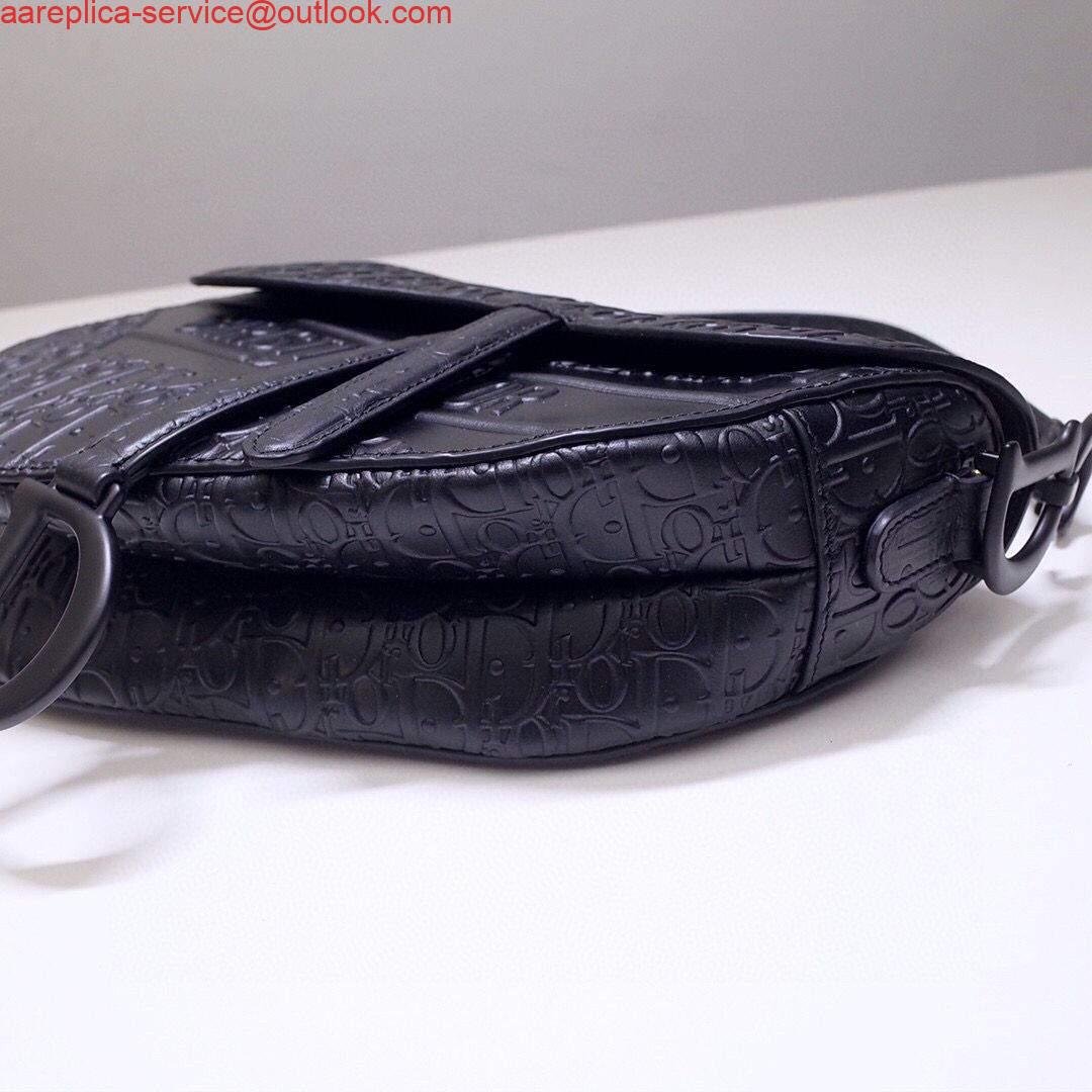 Replica Dior M0446 Dior Saddle Bag M0447 Apricot Grained Calfskin Black Pinter logo