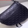 Replica Dior M0446 Dior Saddle Bag M0447 Apricot Grained Calfskin Black Pinter logo