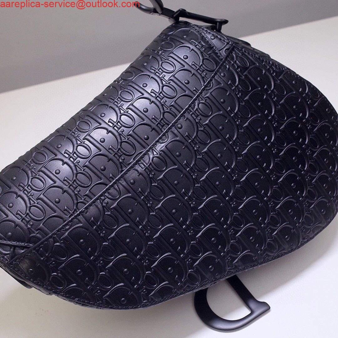 Replica Dior M0446 Dior Saddle Bag M0447 Apricot Grained Calfskin Black Pinter logo