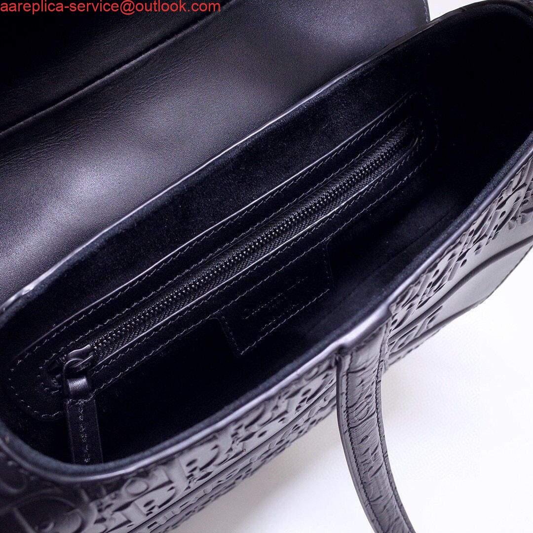 Replica Dior M0446 Dior Saddle Bag M0447 Apricot Grained Calfskin Black Pinter logo