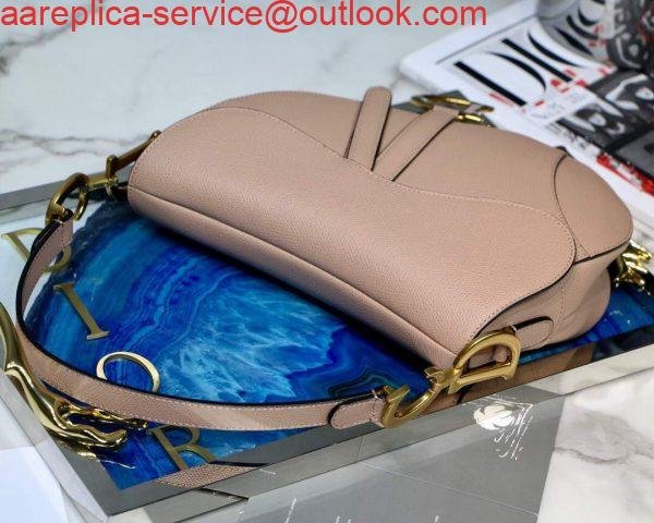 Replica Dior M0446 Dior Saddle Bag M0447 Apricot Grained Calfskin