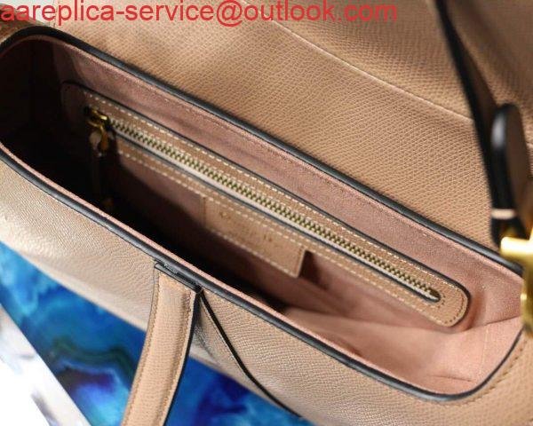 Replica Dior M0446 Dior Saddle Bag M0447 Apricot Grained Calfskin