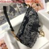 Replica Dior M0446 Dior Saddle Bag Grey Toile de Jouy Reverse Jacquard