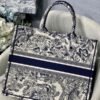 Replica Dior Book Tote M1286 Blue Toile de Jouy Embroidery