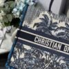 Replica Dior Book Tote M1286 Blue Dior Palms Embroidery