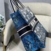 Replica Dior Book Tote M1286 Blue Dior Palms Embroidery