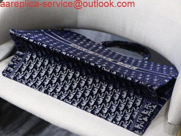 Replica Dior Book Tote M1286 Blue Dior Oblique Velvet