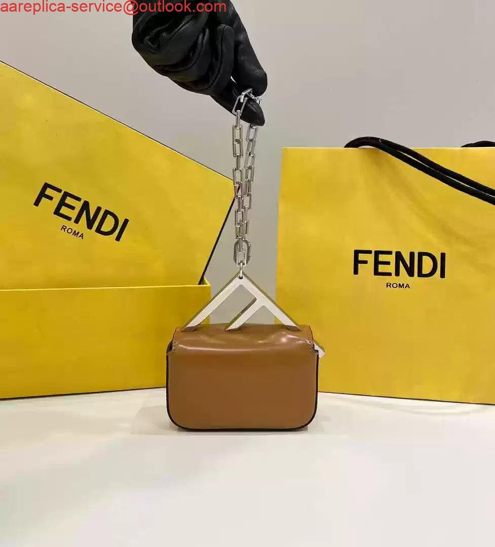 Replica Fendi 7AS173 Fendi First Sight Brown leather Nano bag