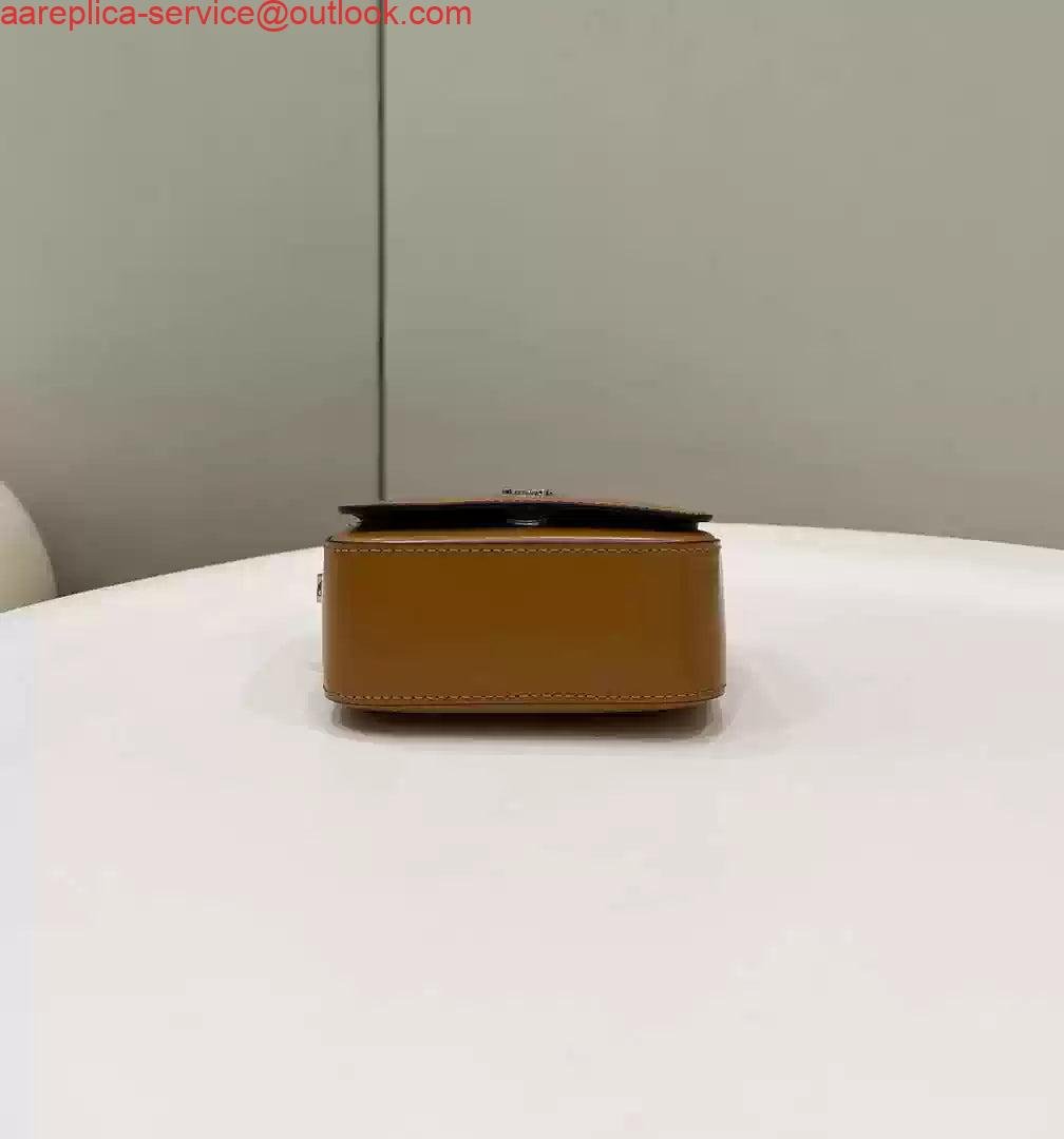 Replica Fendi 7AS173 Fendi First Sight Brown leather Nano bag