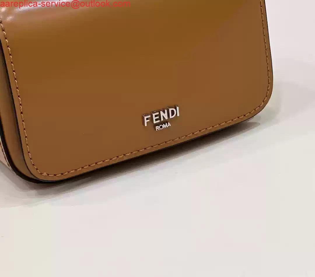 Replica Fendi 7AS173 Fendi First Sight Brown leather Nano bag
