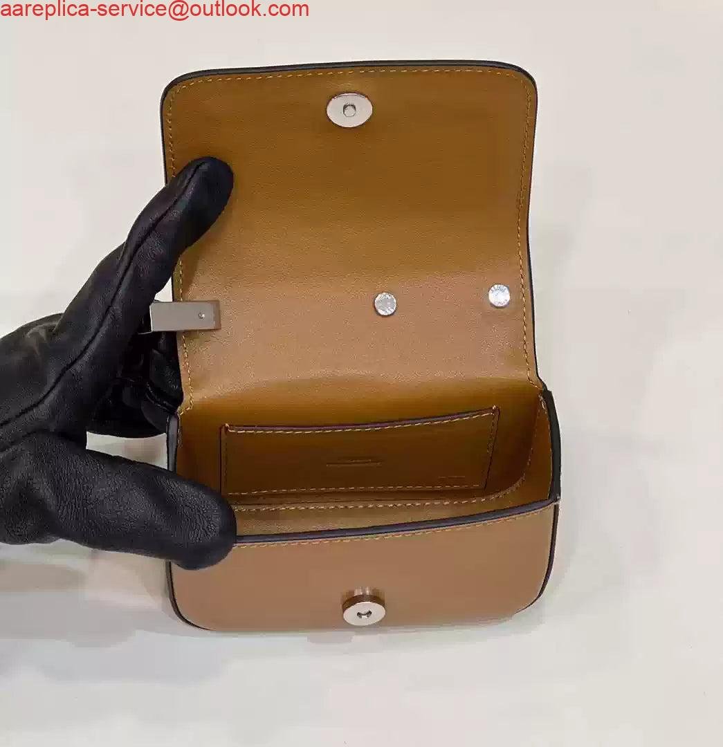 Replica Fendi 7AS173 Fendi First Sight Brown leather Nano bag
