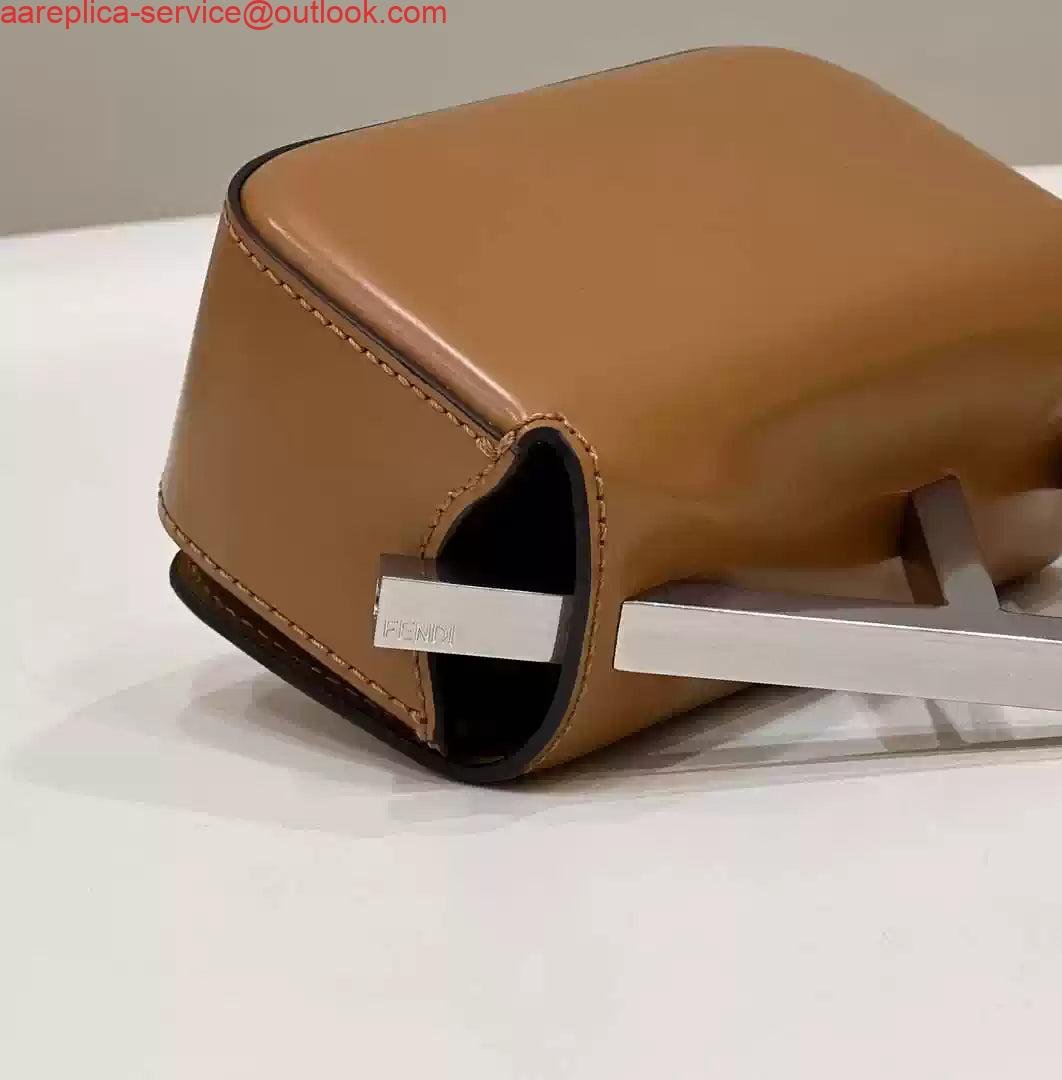 Replica Fendi 7AS173 Fendi First Sight Brown leather Nano bag