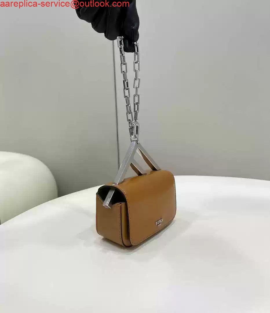 Replica Fendi 7AS173 Fendi First Sight Brown leather Nano bag