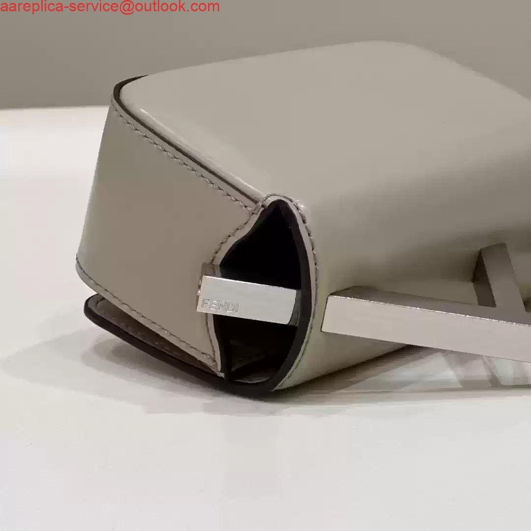 654d954e73bfa.jpg Replica Fendi 7AS173 Fendi First Sight Gray leather Nano bag