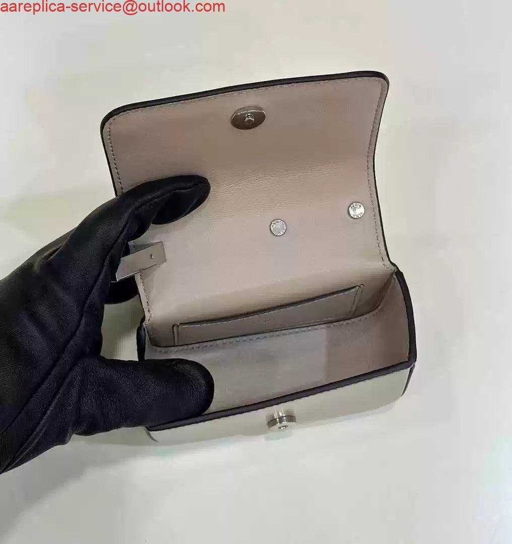 654d9550b7e0d.jpg Replica Fendi 7AS173 Fendi First Sight Gray leather Nano bag