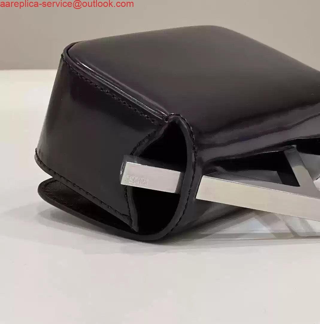 Replica Fendi 7AS173 Fendi First Sight Black leather Nano bag