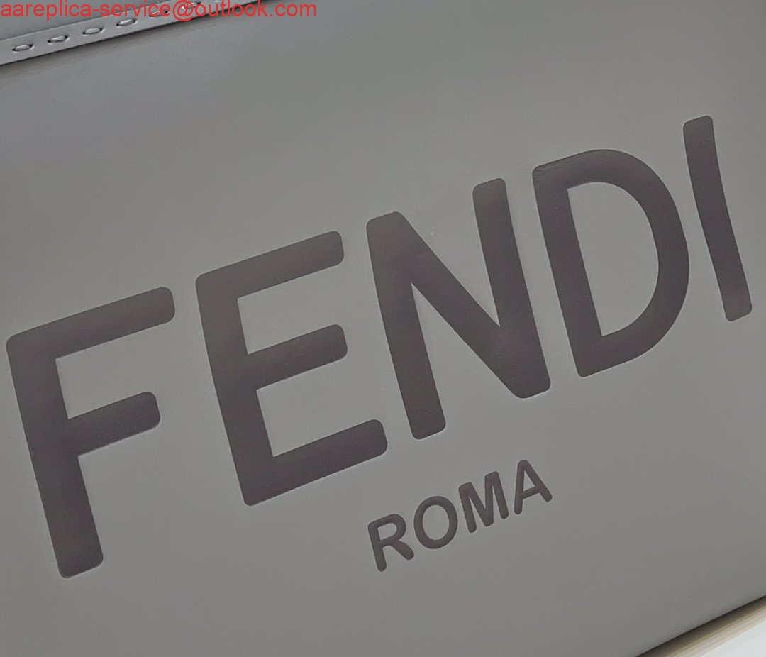 Replica Fendi 8BH386 Sunshine Medium Bag Gray leather shopper 8266S