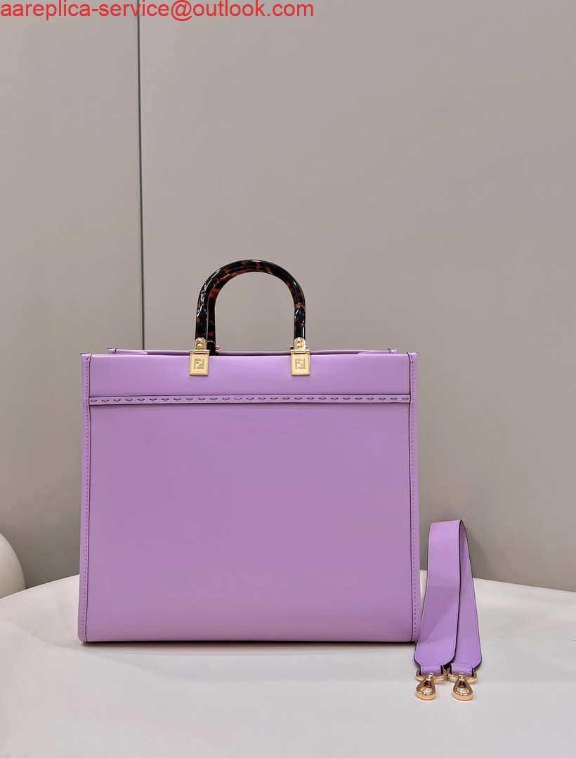Replica Fendi 8BH386 Sunshine Medium Bag Purple leather shopper 8266S