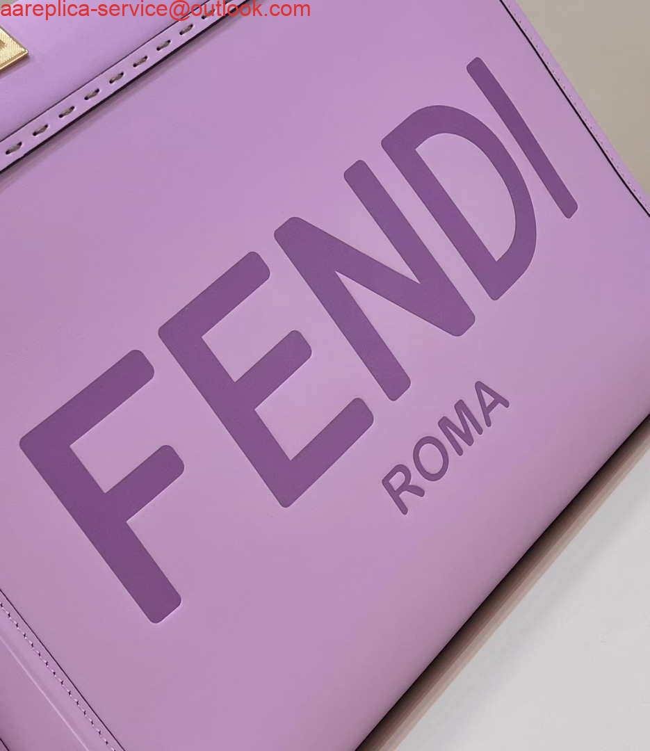 Replica Fendi 8BH386 Sunshine Medium Bag Purple leather shopper 8266S