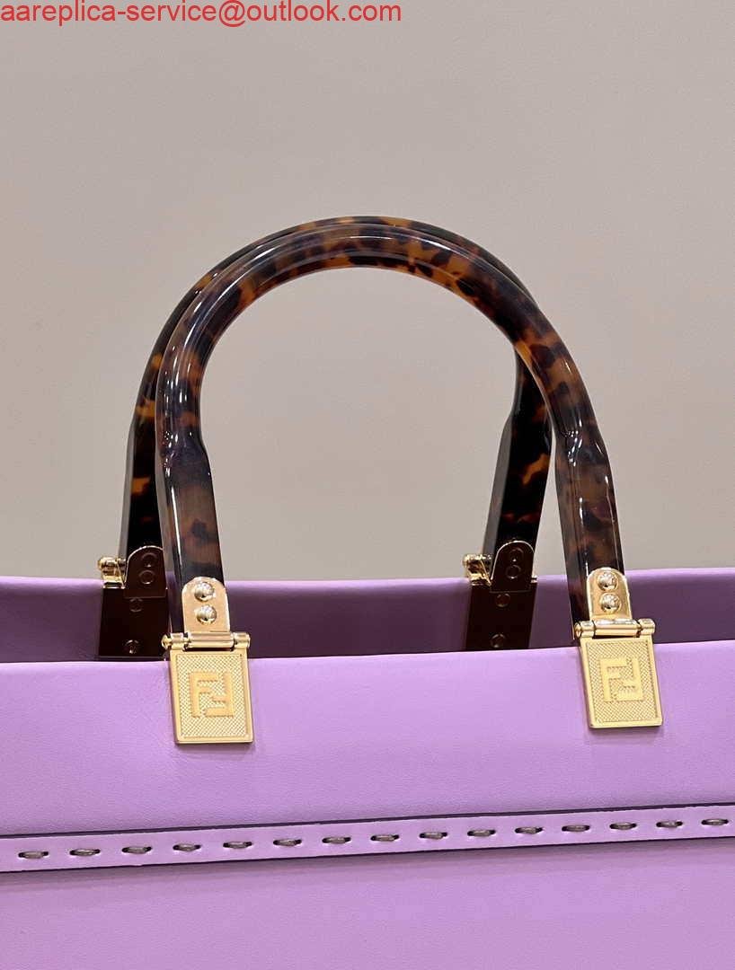 Replica Fendi 8BH386 Sunshine Medium Bag Purple leather shopper 8266S