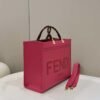 Replica Fendi 8BH386 Sunshine Medium Bag Rose Red leather shopper 8266S
