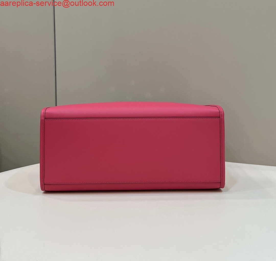 Replica Fendi 8BH386 Sunshine Medium Bag Rose Red leather shopper 8266S