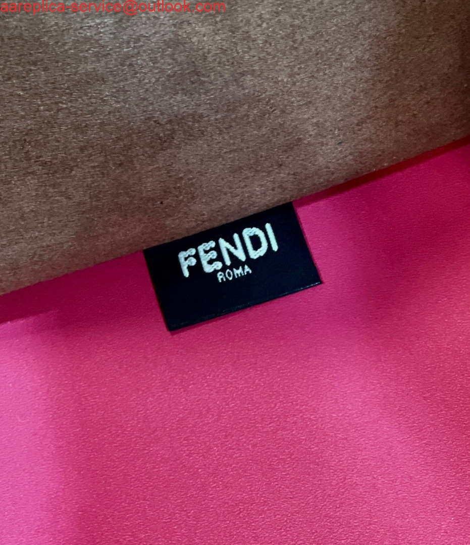 Replica Fendi 8BH386 Sunshine Medium Bag Rose Red leather shopper 8266S