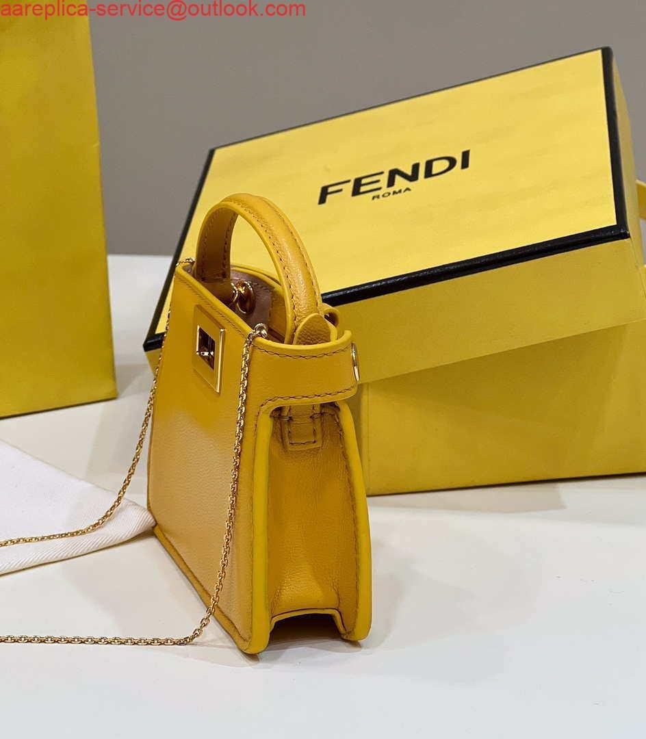 Replica Fendi 7AR993 FENDI PICO PEEKABOO Charm 8385 Yellow