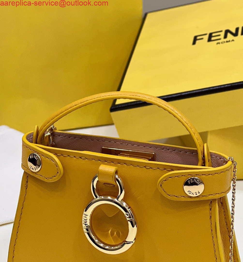 Replica Fendi 7AR993 FENDI PICO PEEKABOO Charm 8385 Yellow