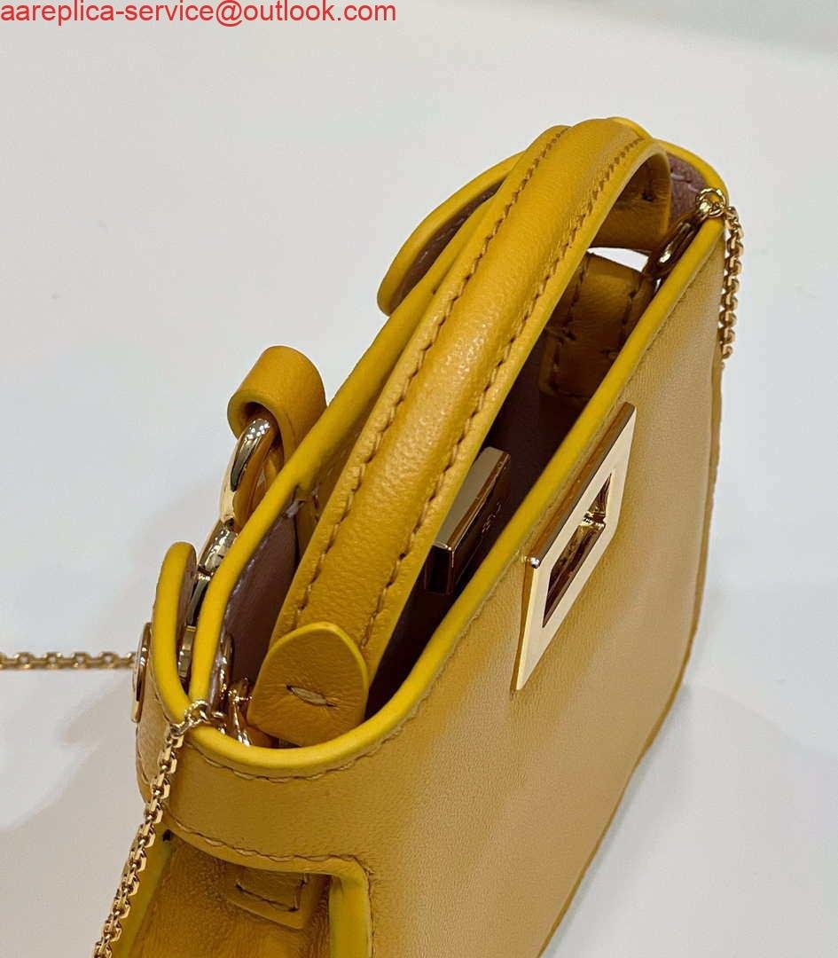 Replica Fendi 7AR993 FENDI PICO PEEKABOO Charm 8385 Yellow