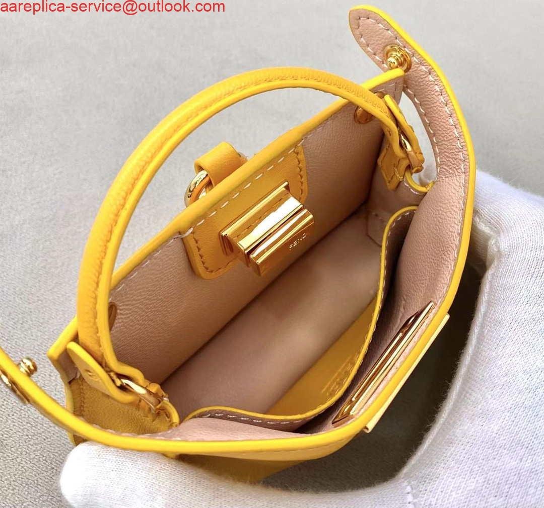 Replica Fendi 7AR993 FENDI PICO PEEKABOO Charm 8385 Yellow