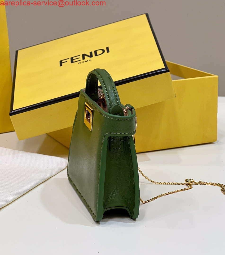 Replica Fendi 7AR993 FENDI PICO PEEKABOO Charm 8385 Green